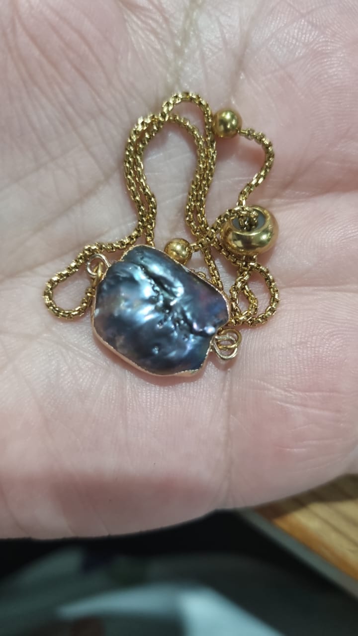 Midnight Abalone Nugget Bracelet