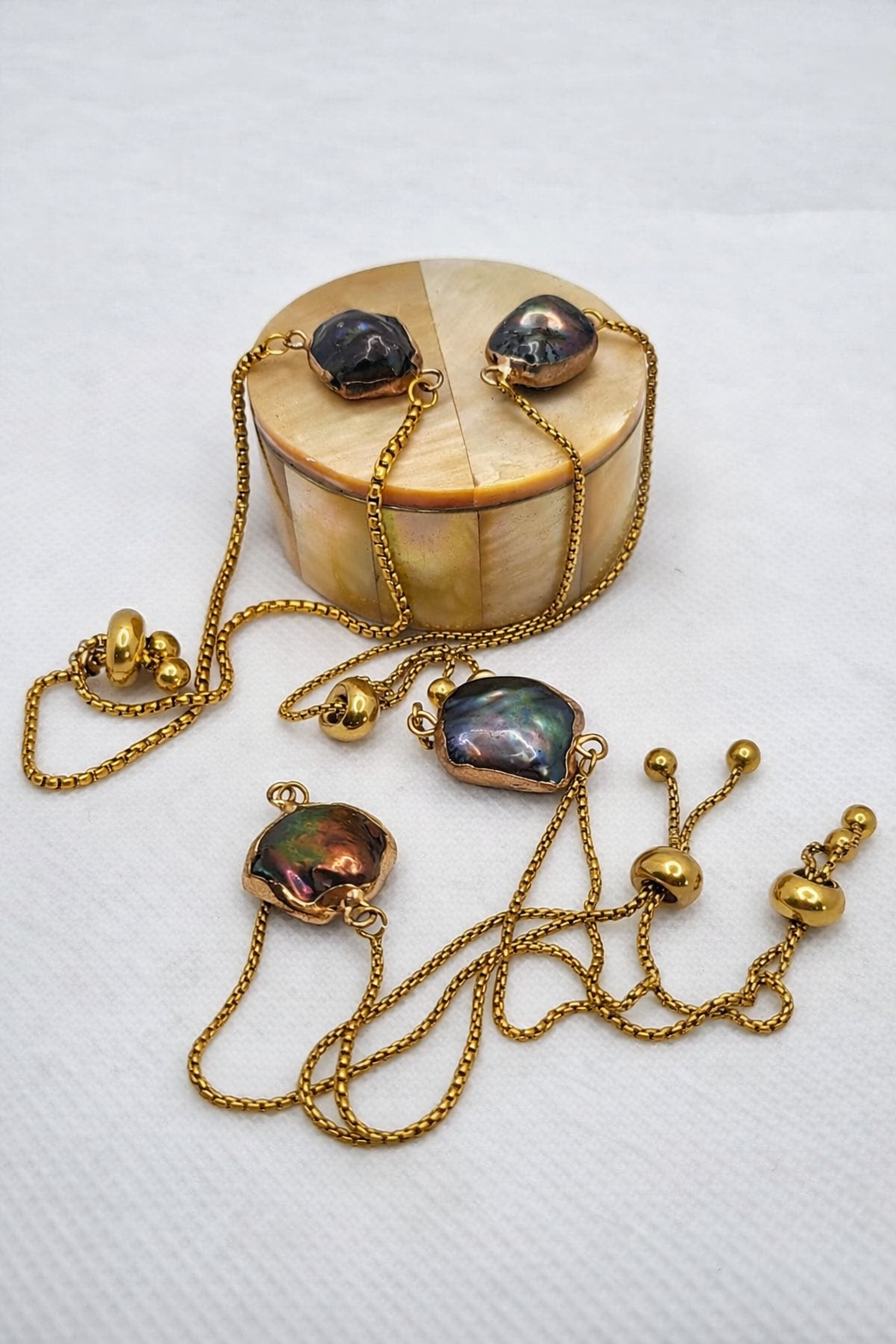 Black Baroque Freshwater Pearl Bracelet