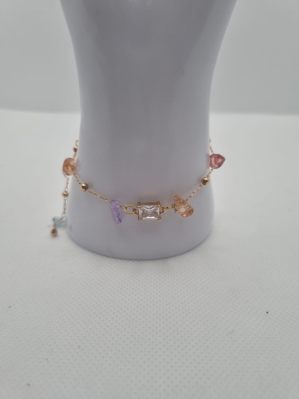 Pastel Skies — Mini Gem Charm Bracelet