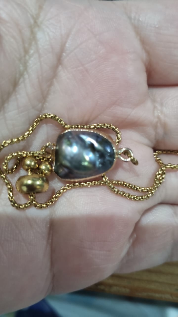 Peacock Abalone Pebble Bracelet