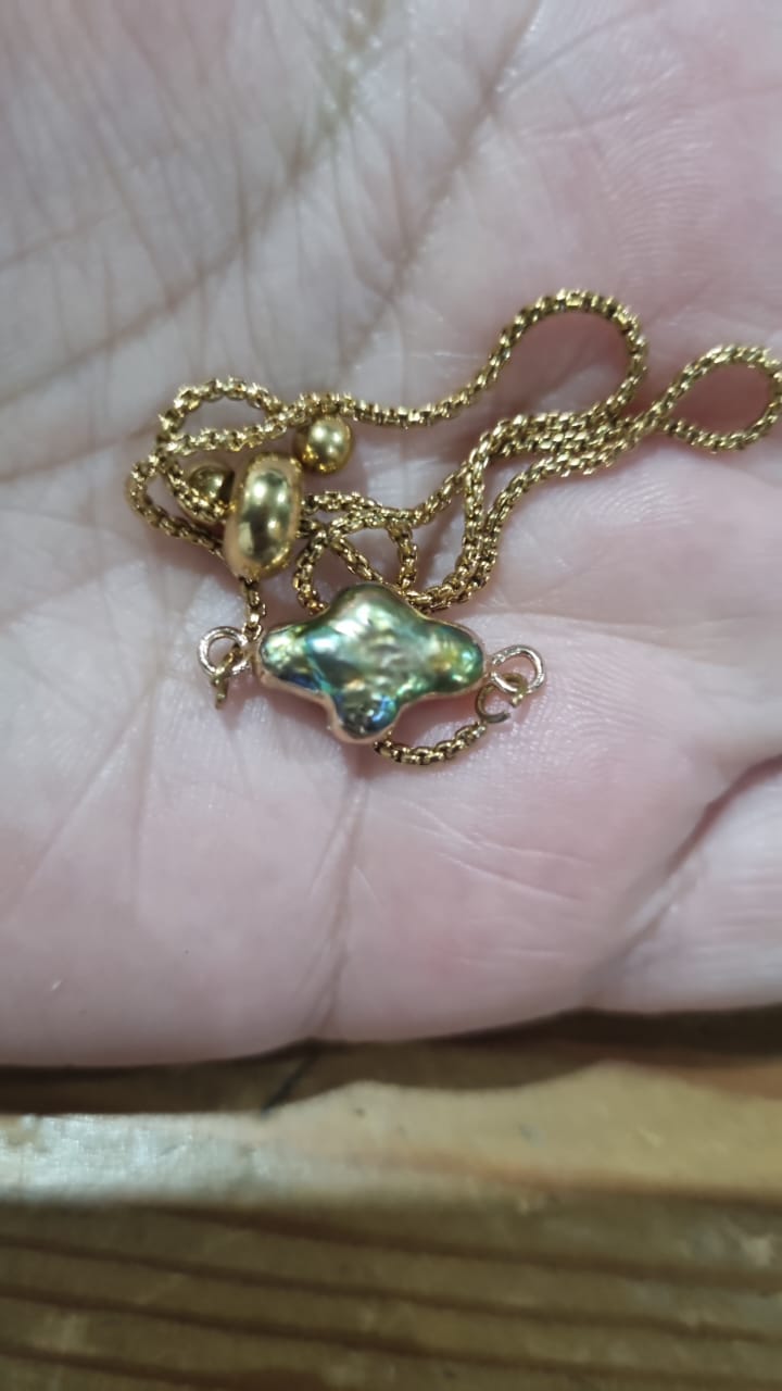 Peacock Abalone Clover Bracelet