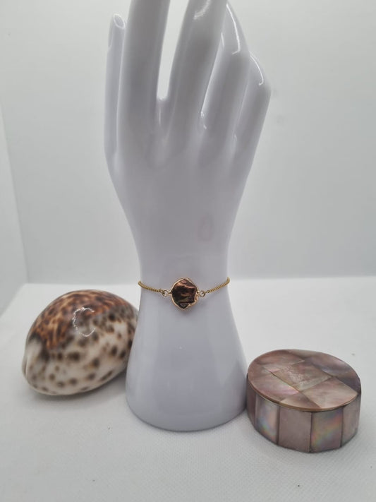 Cocoa Shell Pebble Bracelet