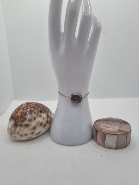 Midnight Abalone Nugget Bracelet