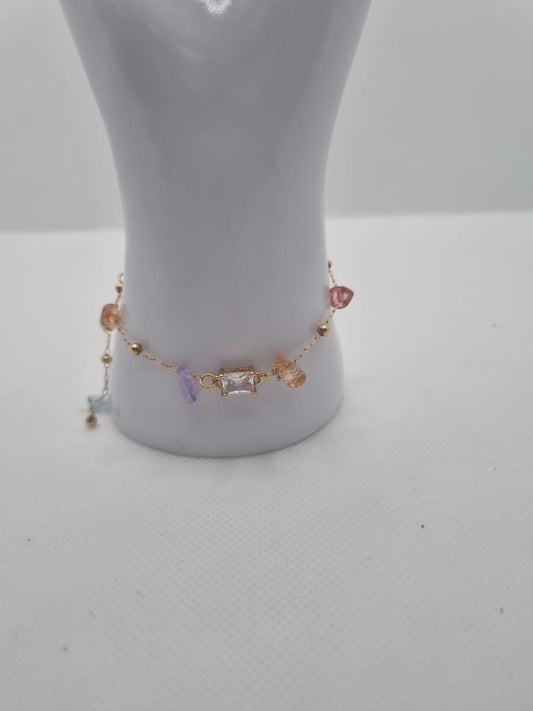 Pastel Skies — Mini Gem Charm Bracelet