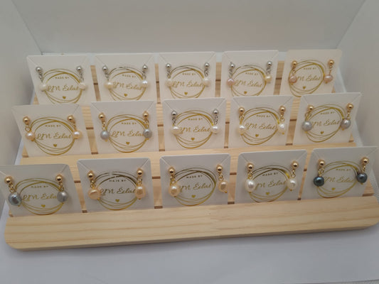 Freshwater Pearl Drop Earrings — Minimalist Elegance